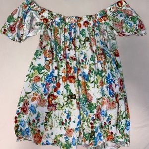 Floral off the shoulder top